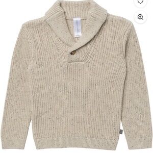 Kids Shawl Collar Sweater - Cream